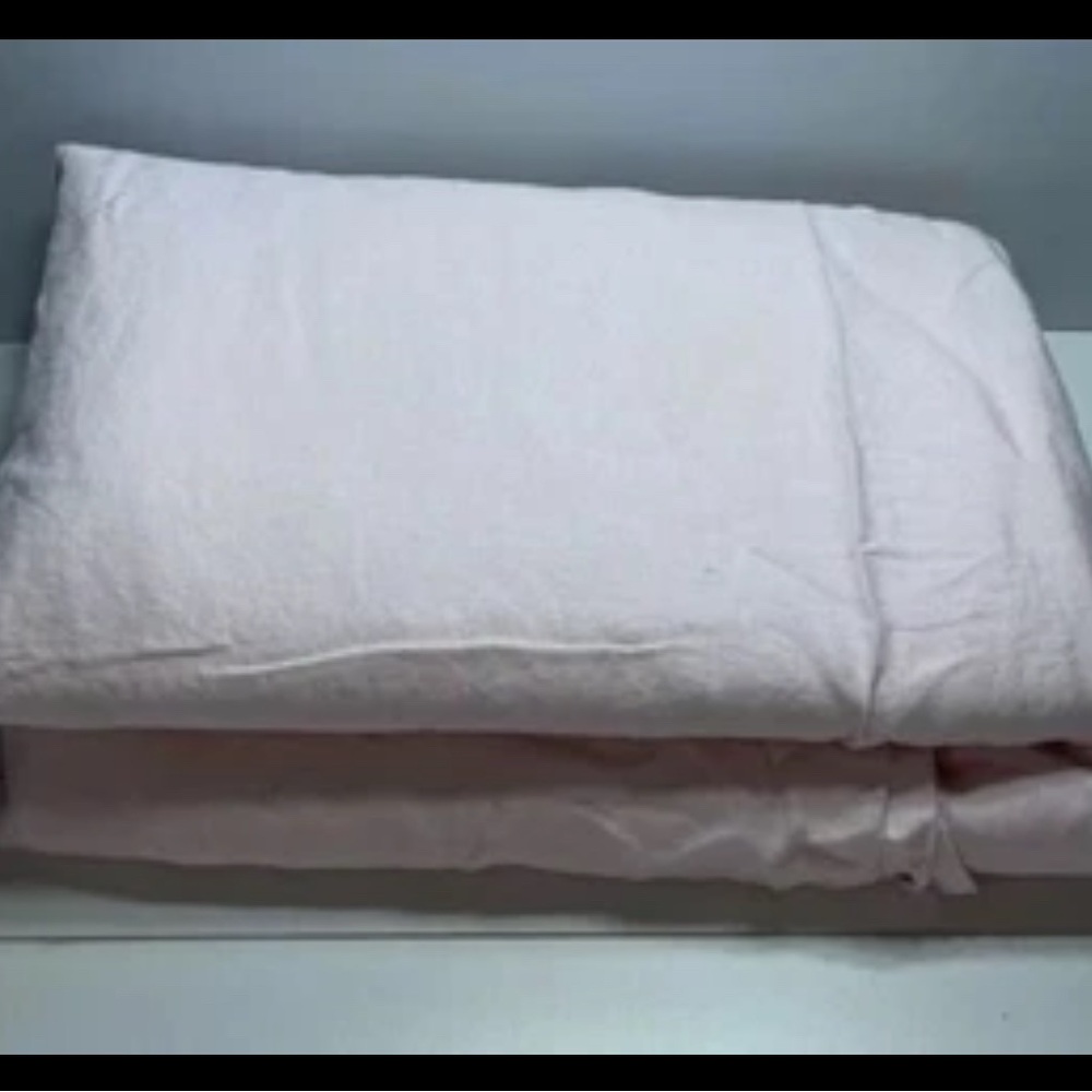 Bedthreads Flat Sheet Only, Rose Water, Washed Linen Queen